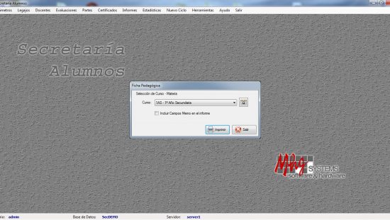 Secretaria de Alumnos - Ficha Pedagógica